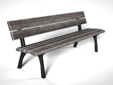 Banc 02 PBR Modèle 3D