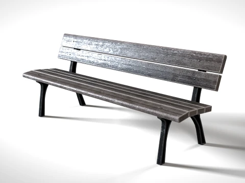 Bench 02 PBR 3D Model