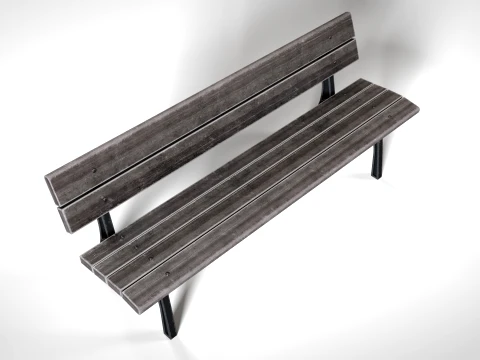 Bench 02 PBR 3D Model