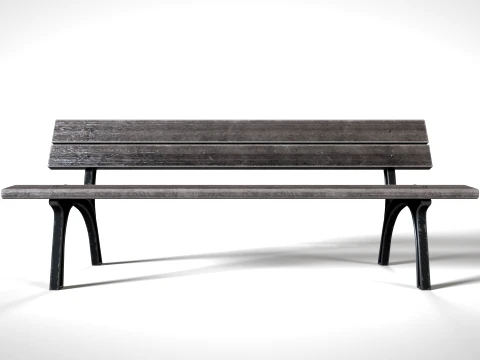 Bench 02 PBR 3D Model