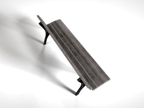 Bench 02 PBR 3D Model