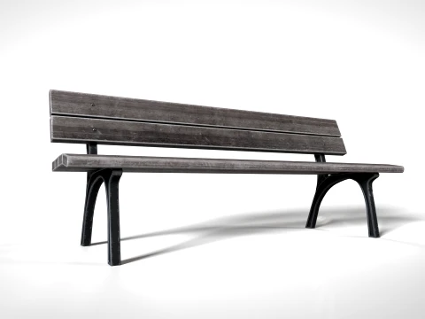Bench 02 PBR 3D Model