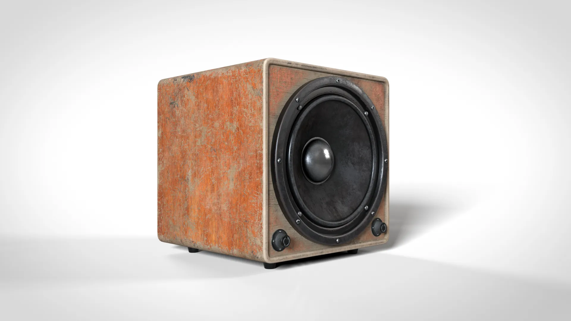 Old Audio Speaker PBR 3D Model .c4d .max .obj .3ds .fbx .stl .blend
