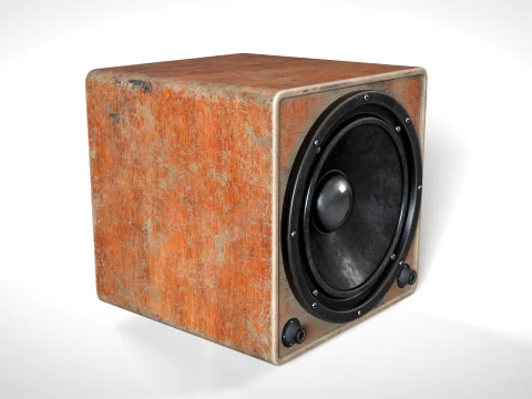Old Audio Speaker PBR 3D Model