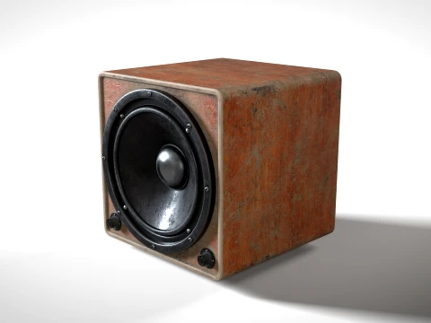 Old Audio Speaker PBR 3D Model