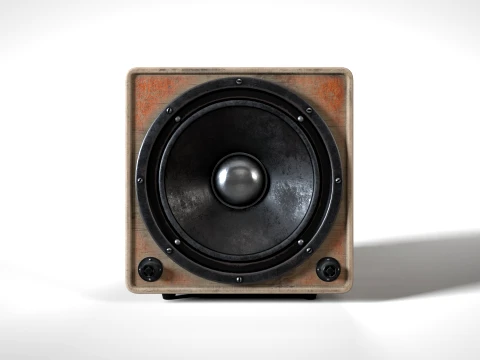 Old Audio Speaker PBR 3D Model