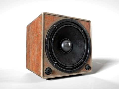 Old Audio Speaker PBR 3D Model