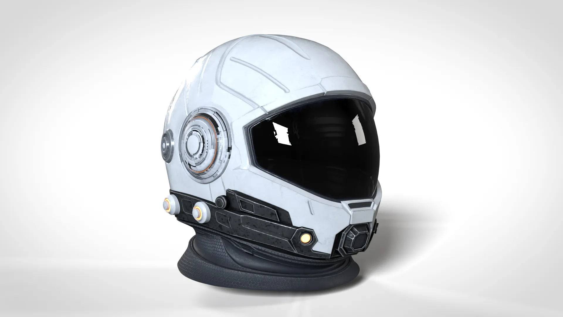Space Helmet 01 PBR 3D Model .c4d .max .obj .3ds .fbx .stl .blend