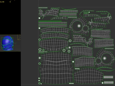 Space Helmet 01 PBR 3D Model