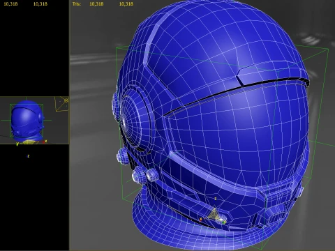 Space Helmet 01 PBR 3D Model