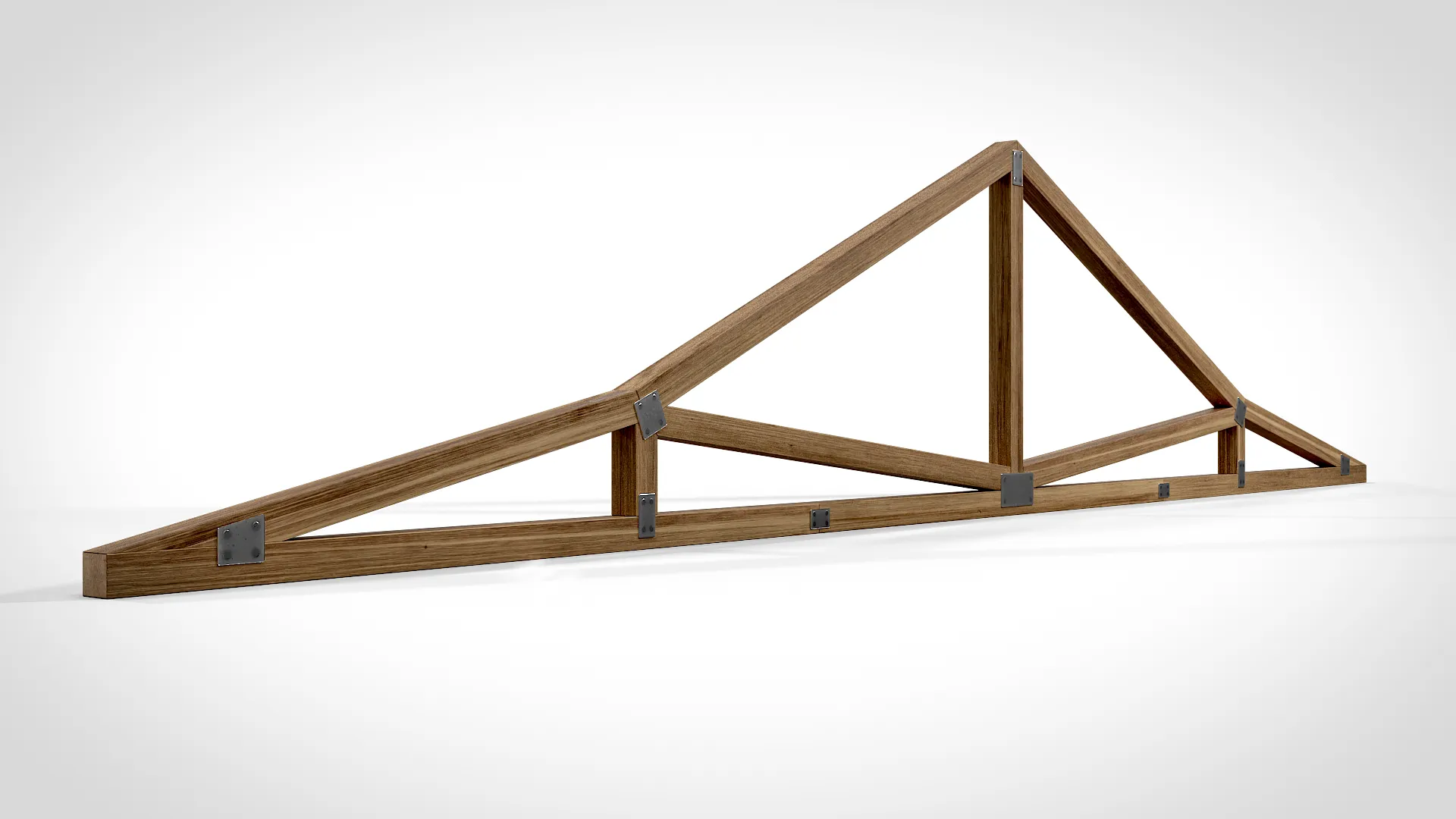 Wooden Truss Duo-Pitch PBR 3D Model .c4d .max .obj .3ds .fbx .stl .blend 