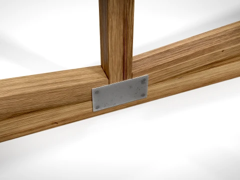 Wooden Truss Duo-Pitch PBR 3D Model