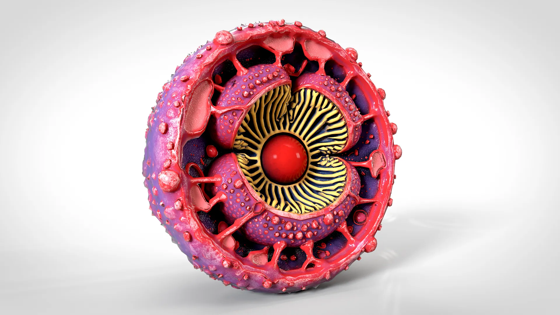 Cell 01 PBR 3D Model .c4d .max .obj .3ds .fbx .stl .blend 