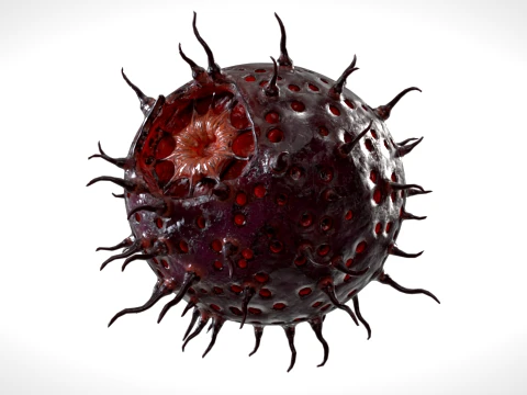 Zombieviruscel 01 PBR 3D Model