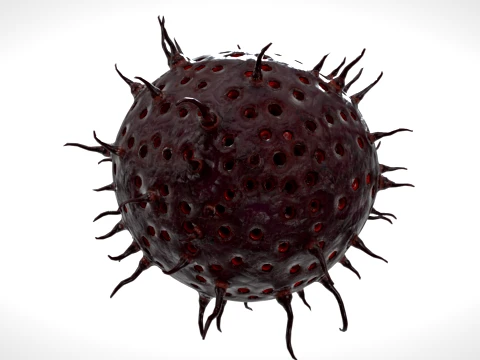 Zombie Virus Cell 01 PBR 3D Model