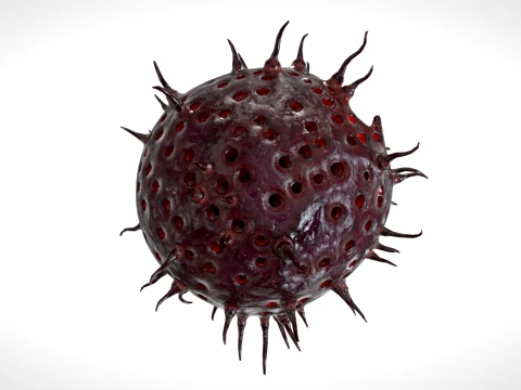 Zombie Virus Cell 01 PBR 3D Model