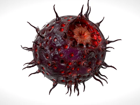 Zombie Virus Cell 01 PBR 3D Model