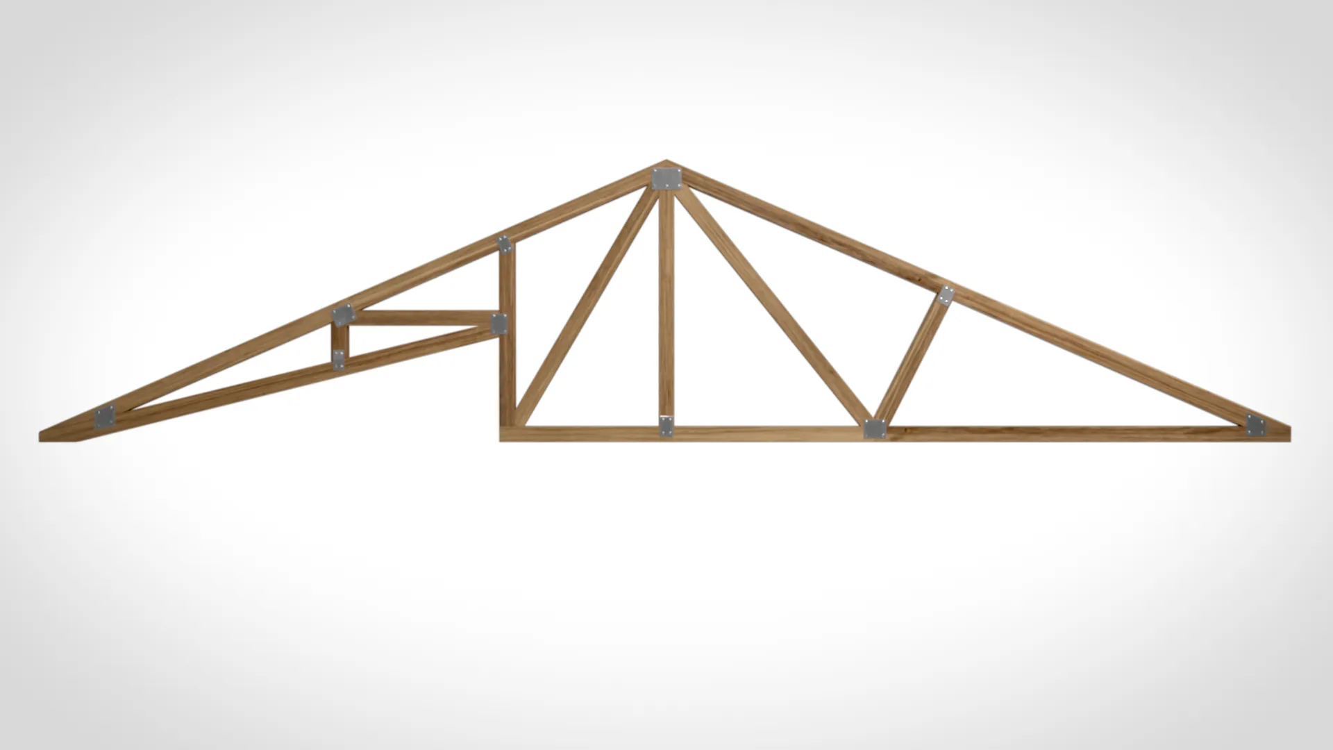 Wooden Truss Studio Vault PBR 3D Model .c4d .max .obj .3ds .fbx .stl .blend 