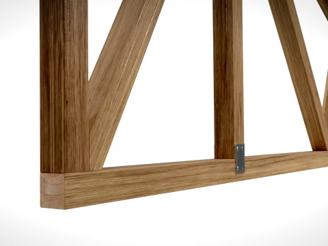Wooden Truss Studio Vault PBR 3D Model