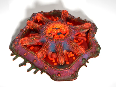 Organic Growth 01 PBR 3D Model