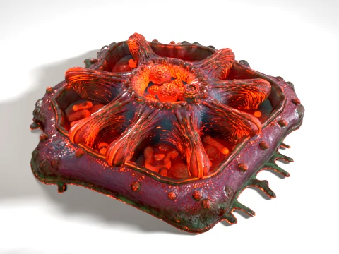 Organic Growth 01 PBR 3D Model