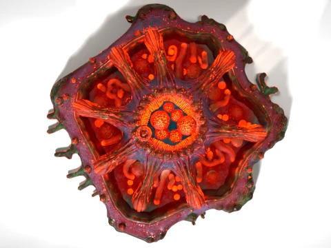 Organic Growth 01 PBR 3D Model