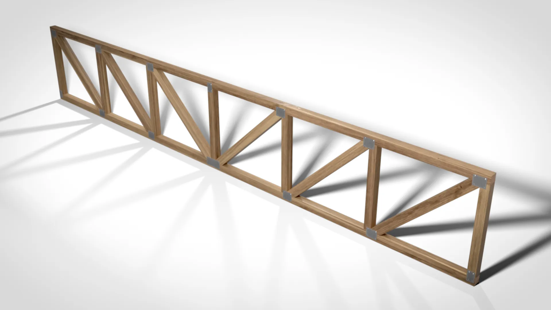 Wooden Truss Flat PBR 3D Model .c4d .max .obj .3ds .fbx .stl .blend 