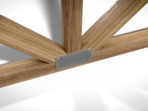 Wooden Truss Flat PBR 3D Model