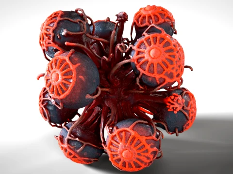 Cells Structure 01 PBR 3D Model