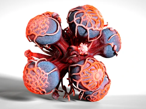 Cells Structure 01 PBR 3D Model