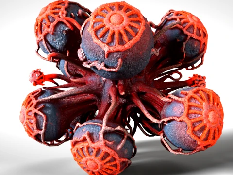 Cells Structure 01 PBR 3D Model