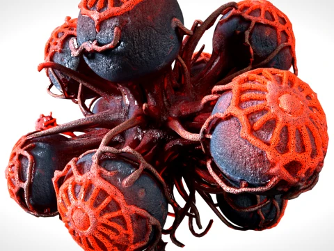 Cells Structure 01 PBR 3D Model