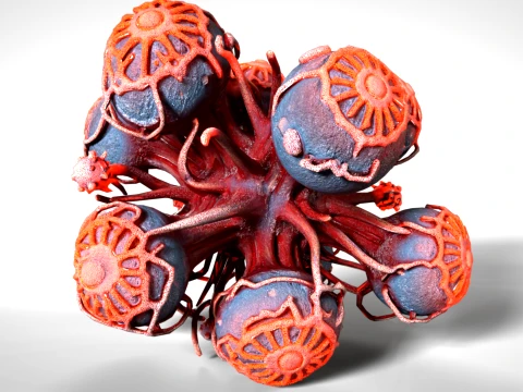 Cells Structure 01 PBR 3D Model