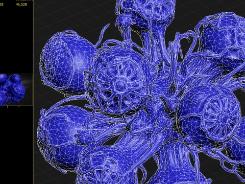 Cells Structure 01 PBR 3D Model