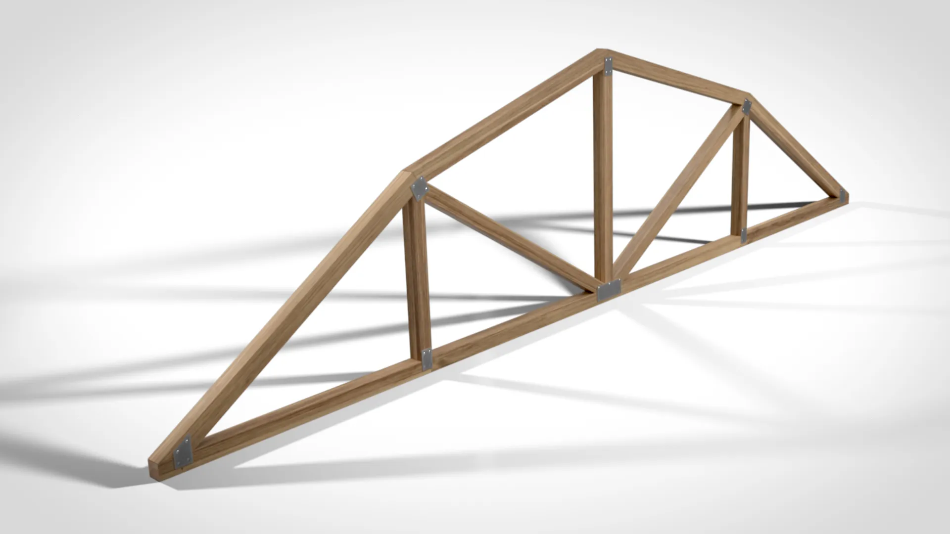 Wooden Truss Gambrel PBR 3D Model .c4d .max .obj .3ds .fbx .stl .blend