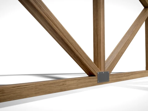 Wooden Truss Gambrel PBR 3D Model