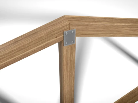 Wooden Truss Gambrel PBR 3D Model