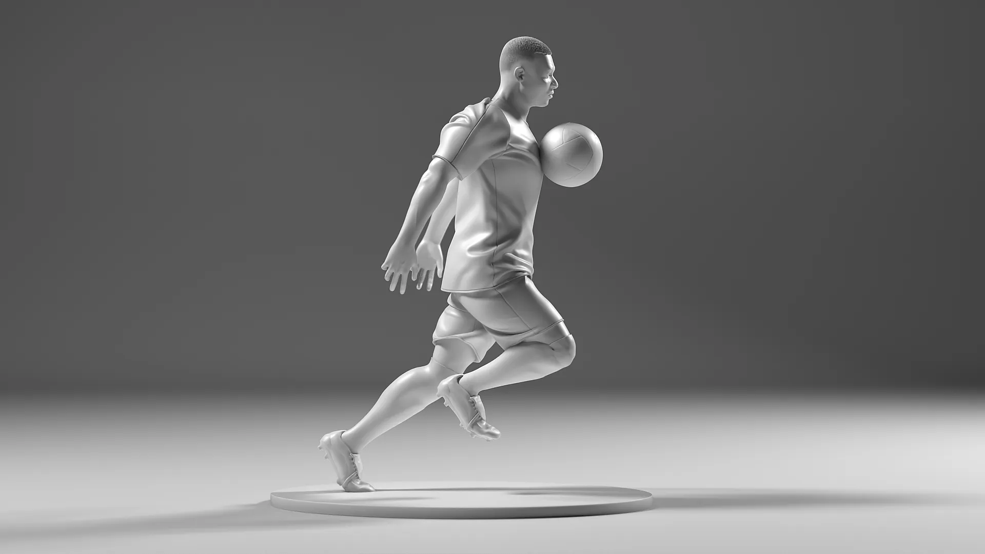 Footballer 05 ChestTrap 01 3D Print Model .c4d .max .obj .3ds .fbx .stl .blend 