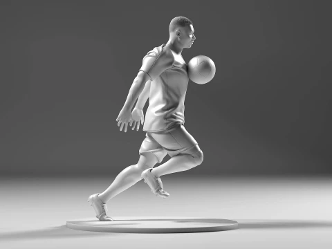 Footballer 05 ChestTrap 01 3D Print Model