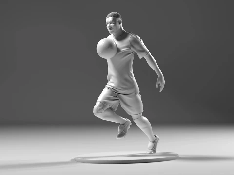 Footballer 05 ChestTrap 01 3D Print Model