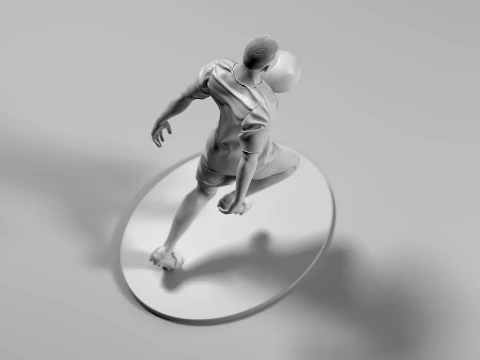 Footballer 05 ChestTrap 01 3D Print Model