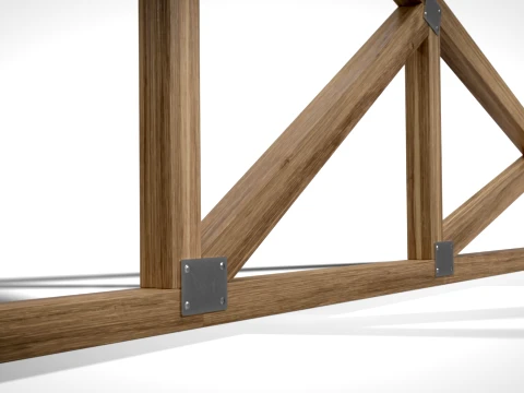 Wooden Truss Shed PBR 3D Model