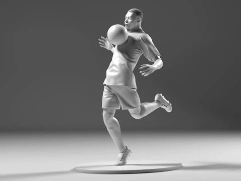 Footballer 05 ChestTrap 02 3D Print Model