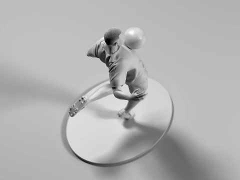 Jogador de futebol 05 ChestTrap 02 Modelo de Impressão 3D