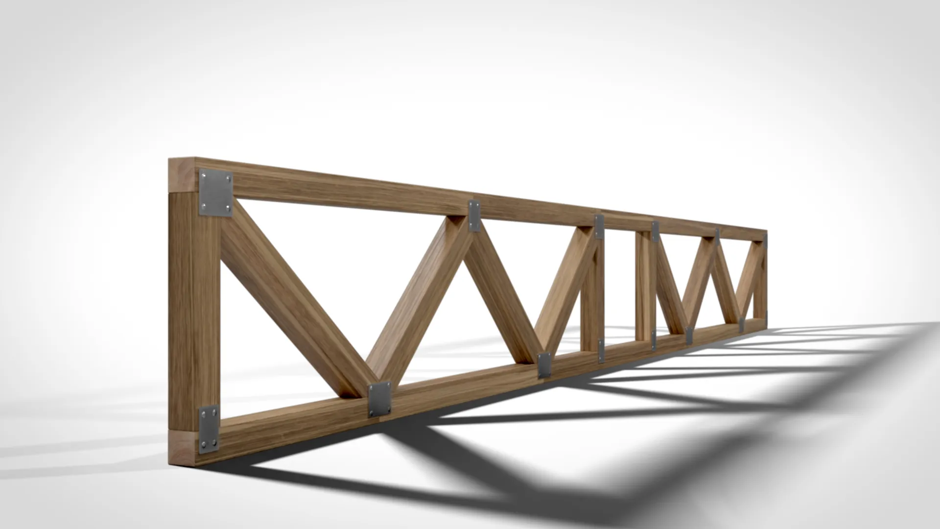 Wooden Truss System42 PBR 3D Model .c4d .max .obj .3ds .fbx .stl .blend 