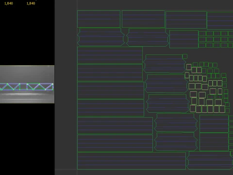 Wooden Truss System42 PBR 3D Model