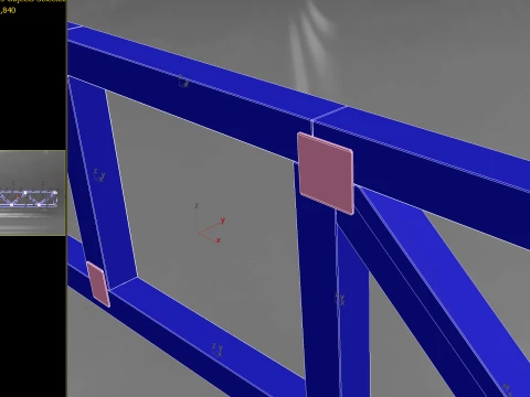 Wooden Truss System42 PBR 3D Model