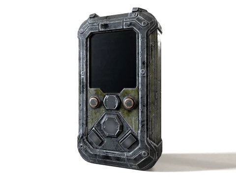 Постапокалиптический смартфон 01 PBR 3D Модель