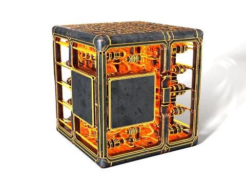 Energy Cube 01 PBR 3D Model