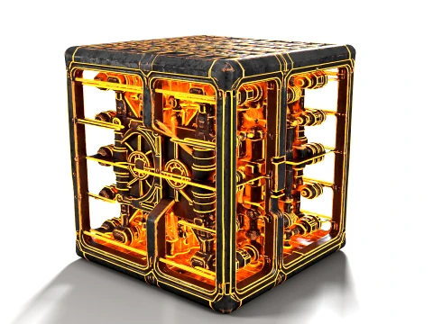 Energy Cube 01 PBR 3D Model